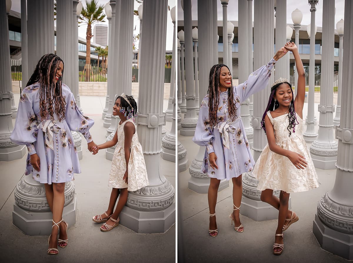 roundtree family portrait session lacma los angeles holiday family portrait photographer LA007